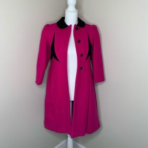 ROTHSCHILD Pink Wool Girls Long Peacoat